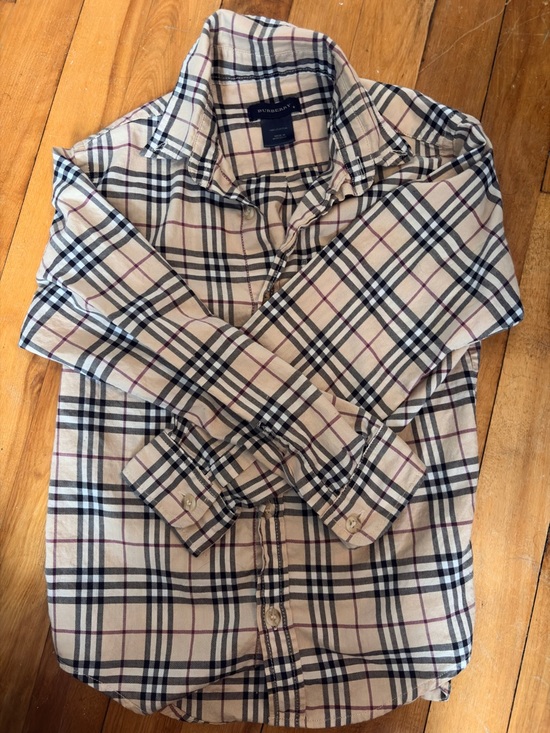 Burberry Other - Burberry Classic Beige Plaid Button-Down Shirt 100% cotton